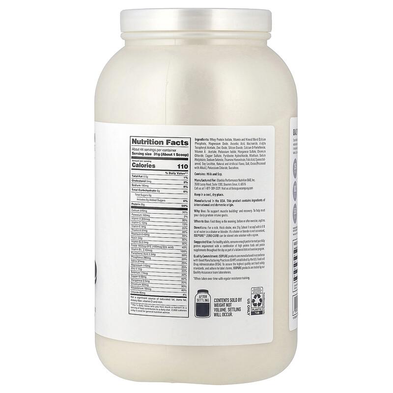 Zero Carb Protein Powder, Cookies & Cream, 3 lb (1.36 kg)