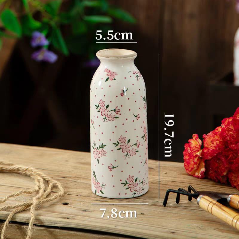 Retro Pastoral Ceramic Vase Home Furnished Ice Cracked Flower Pot Decorative Dry Flower Hydroponic Flower Arrangement Device