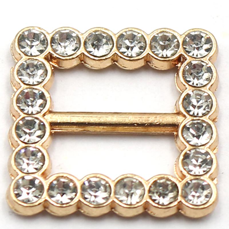 LKERAN 10 Pieces/Bag Gold Alloy Variety Rhinestone Buckle Wedding Invitation Card Decoration DIY Hair Accessories Free Of Shipp