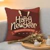 Cushion Cover  Linen  SkinFriendly Soft Decorative Case For Sofa Home Decor Christmas Red Collection Pillow Cover
