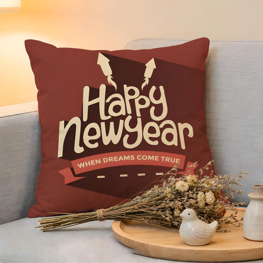 Cushion Cover  Linen  SkinFriendly Soft Decorative Case For Sofa Home Decor Christmas Red Collection Pillow Cover