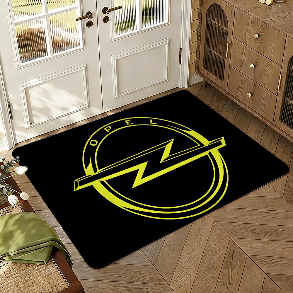 German Lightning Bolt Compact Car Vehicle Thickened Absorbent Non-Slip Floor Mat Bedroom Living Room Door Mat Flannel Rug