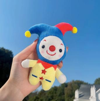 Plush Clown Doll Keychain Soft Stuffed Hanging Toy Accessory for Bags Backpacks and Keys Durable Stitching and Lightweight Design