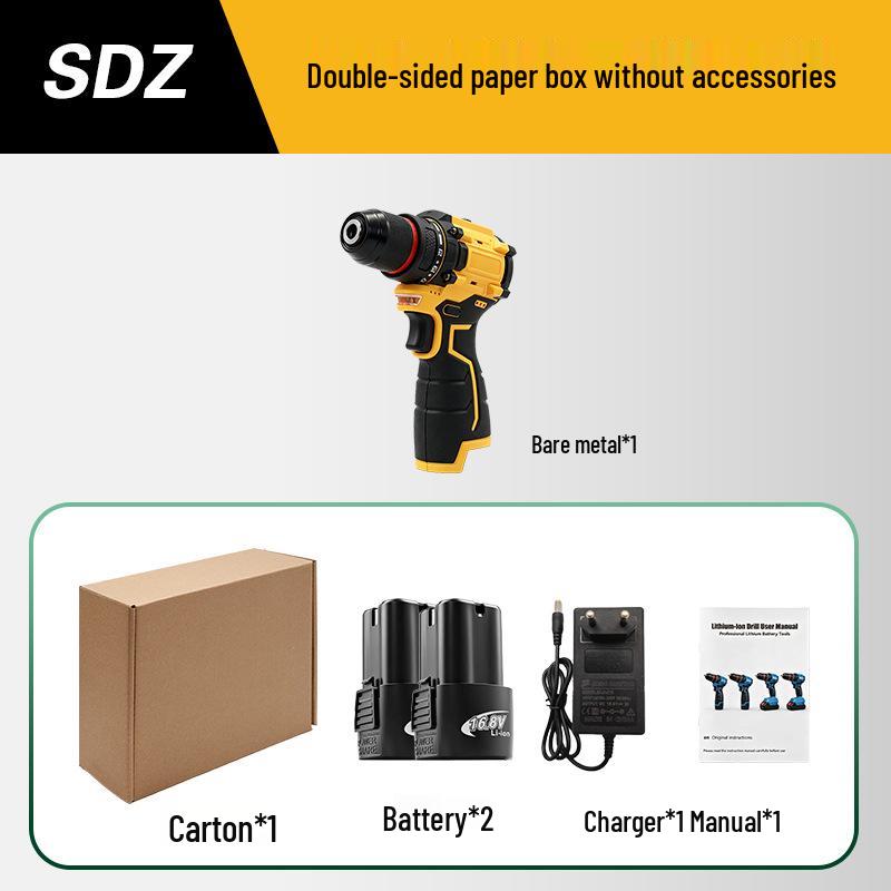 16.8V Brushless Cordless Hand Drill & Screwdriver with Dual-Speed Lithium Battery