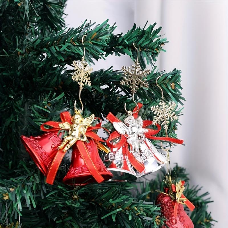 5/10pcsChristmas Snowflake Hooks Holiday Party Christmas Tree Decorations Hooks Fireplace Door Christmas Socks Christmas Balls G
