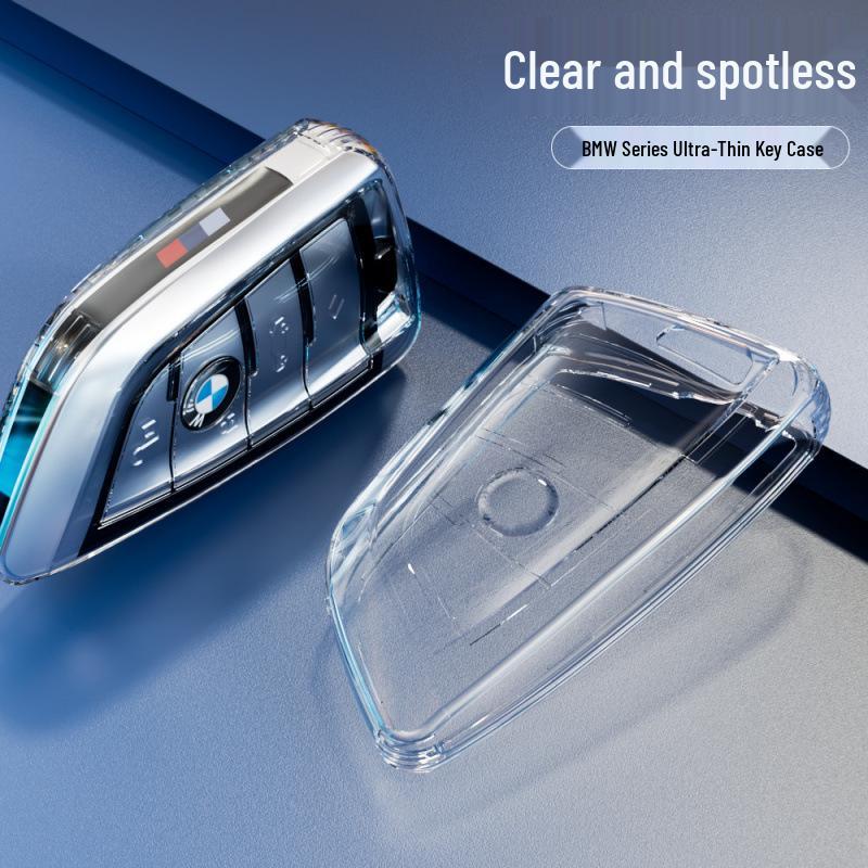 Ultra-Thin Transparent Key Cover for BMW X3, X1, X5, X6, New 5 Series, & 7 Series