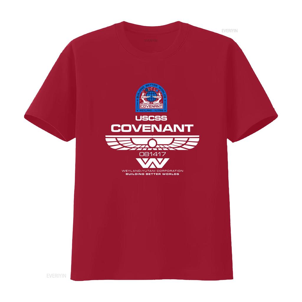 Alien Covenant Crew Member Mens T Shirt vintage Washed Comfortable homme designer clothes Slightly streetwear Versatile fashion
