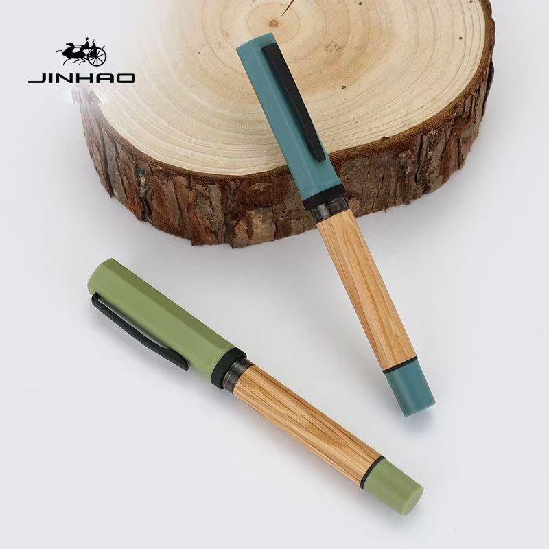 Oak Wooden Handle Fountain Pen - New Model for Third Grade Students: Calligraphy Practice and Correct Posture