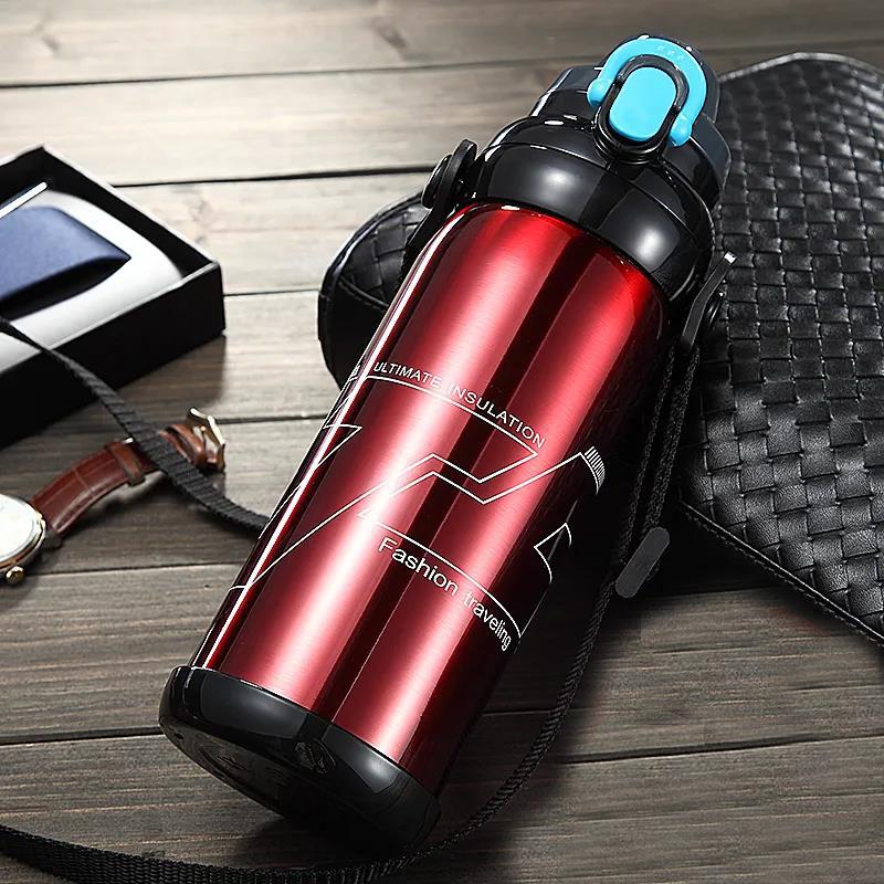 WTEMPO 800ML Stainless Steel Vacuum Flask Outdoor Sports Large Capacity Kettle Coffee Tea Water Bottle Milk Insulation Cup