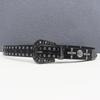Crocodile Pattern Skull Rivet Western Leather Belt - Unisex Punk Y2K Style