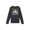 Nike Sportswear Graphic Print Retro Crew Neck Long Sleeve T-Shirt Men Tops Coal-Black FD1340-060