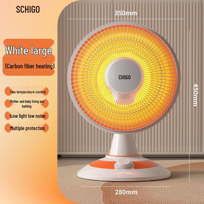 Mały grzejnik elektryczny kominkowy Little Sun cichy, energooszczędny i suszarka do włosów