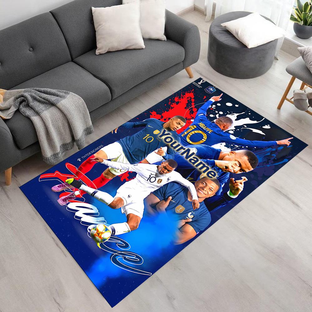 Mbappe Personalized Name Carpet Design for Study Room Foyer Entryway Kitchen Anti-slip Rug Decorate Offices