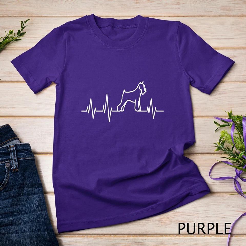 Schnauzer Dog Hear Miniature Schnauzer Dog Breed Lovers Gift Unisex T-shirt 7 3XL