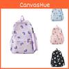 Flower Printing Oxford Backpack With Breathable Design For Students Bag Travel