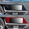 Red Carbon Fiber Car Front Center Screen Frame Sticker For BMW Z4 G29 19-22 LHD