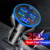 5 In 1 USB Auto Handy Ladegerät Adapter 5 Port PD Schnelllade-Auto-Handyladegerät mit LED-Spannungsanzeige für iPhone Samsung Xiaomi Huawei