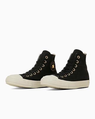 31315772 All Star Gold Logo Patch Hi Black (Men's)