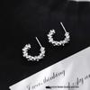 2024 Hot Style 925 Sterling Silver Crushed Silver Stud Earrings: High-End, Light Luxury Niche Women’s Accessories