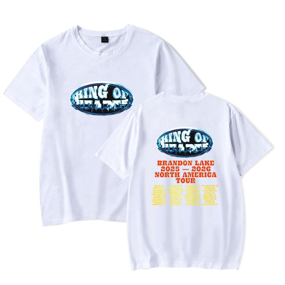 Brandon Lake King of Hearts Tour 2026 Merch Tshirt Cool Print Tops for Unisex and Women Streetwear