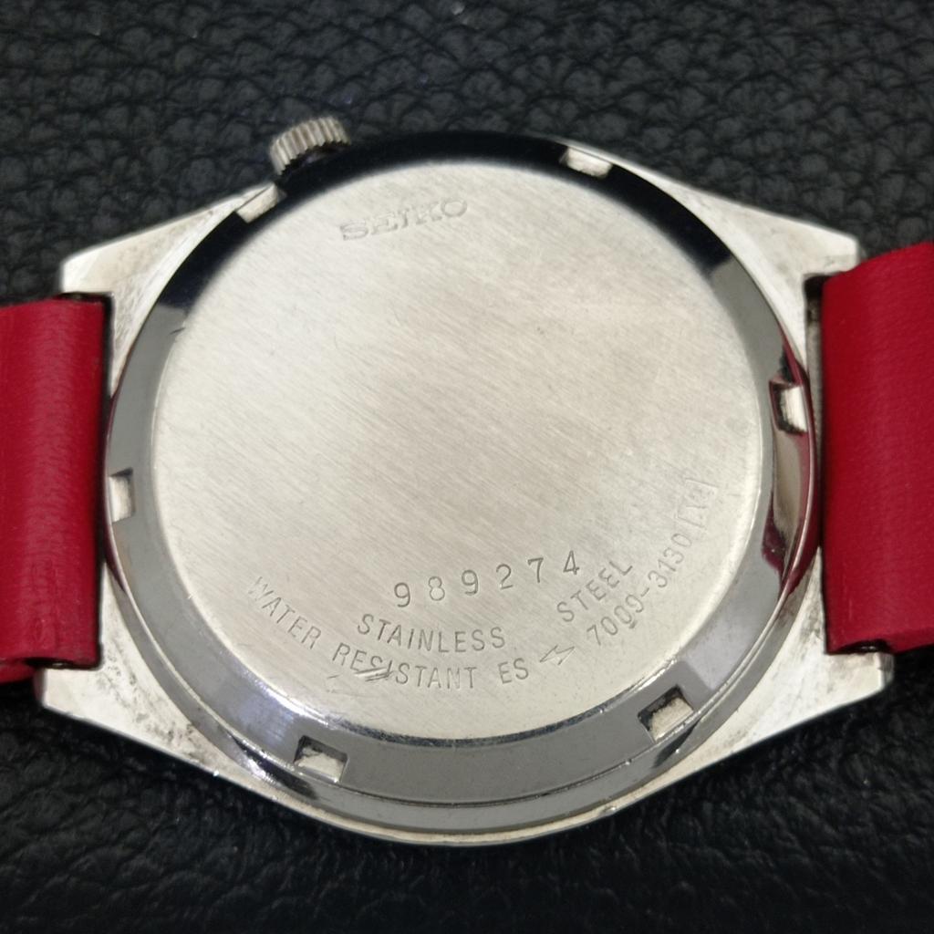 USED VINTAGE SEIKO 5 AUTOMATIC 7S26A JAPAN MENS RED COLOR DIAL WATCH a435008-2 R122-a435008
