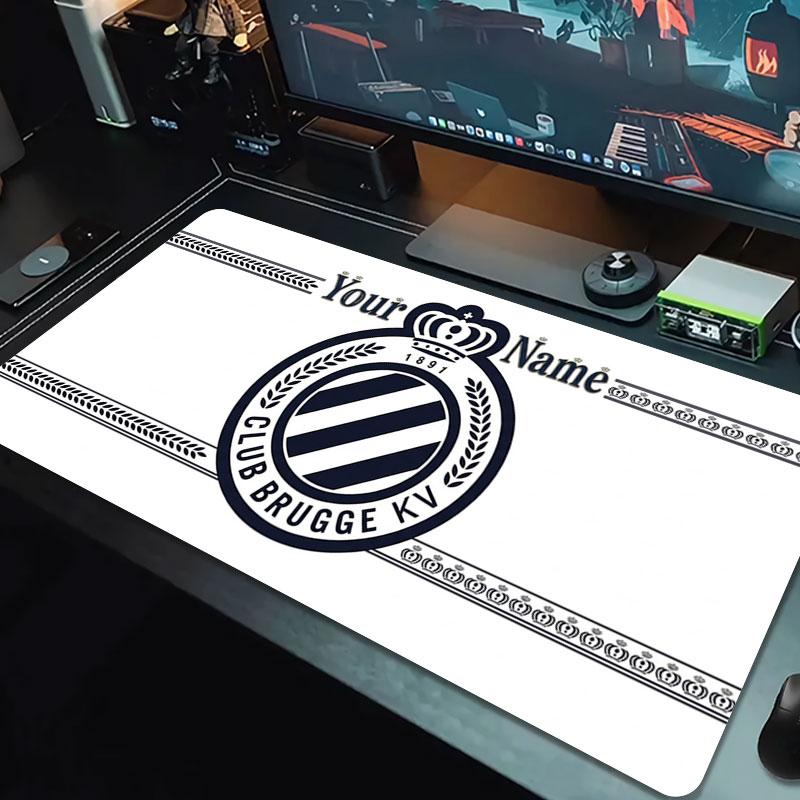 Club Brugge KV Custom Name Large Size Mouse Pad Large Gaming Table Cushion Non-slip Laptop Tablet Big Mousepad XXL Mat Mini PC Playmat With Lock Edge