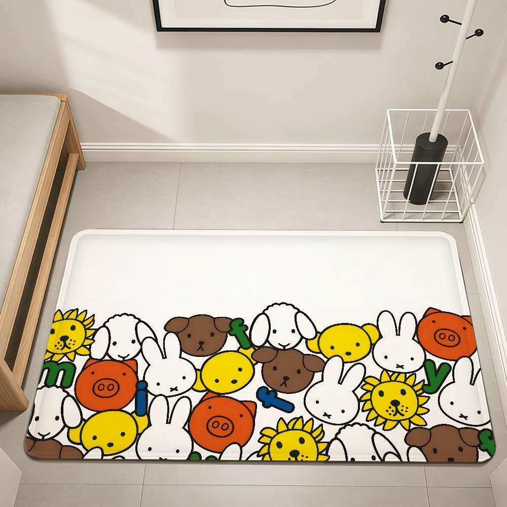 Cartoon Rabbit Cute M-Miffy n-nijntje Home Bedside Rug Kitchen Bath Floormat Hallway Balcony Carpet Entrance Doormat hogar Decor
