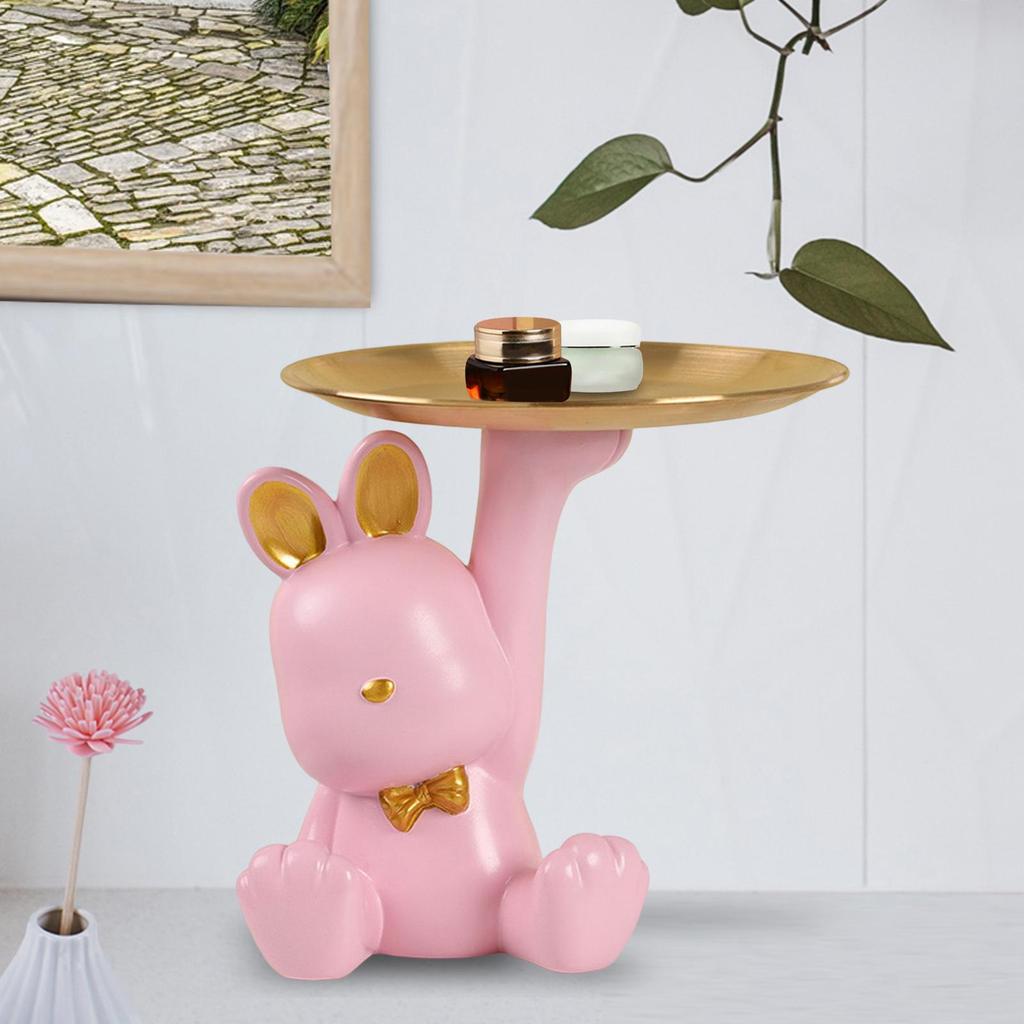 Rabbit Figurines Modern Statue Ornament for Living Room Housewarming Bedroom