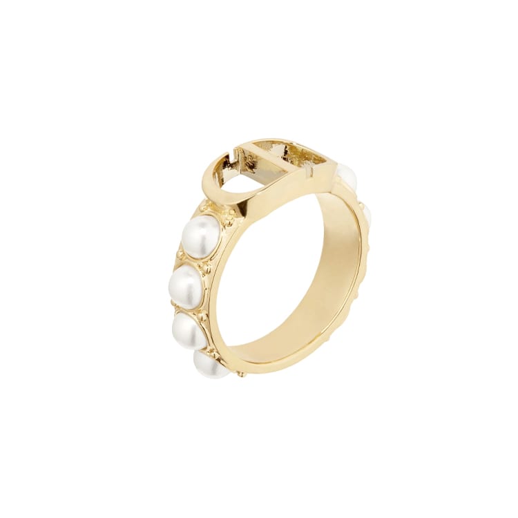 Dior 2010s CD Logo Ring R0877MTGRS-D301