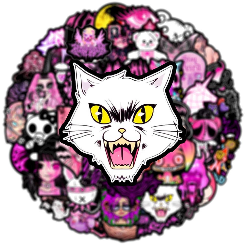 10/30/50pcs Cool Cartoon Evil Magic Gothic Stickers Aesthetic Decals DIY Laptop Notebook Phone Car Fridge Decoration Sticker