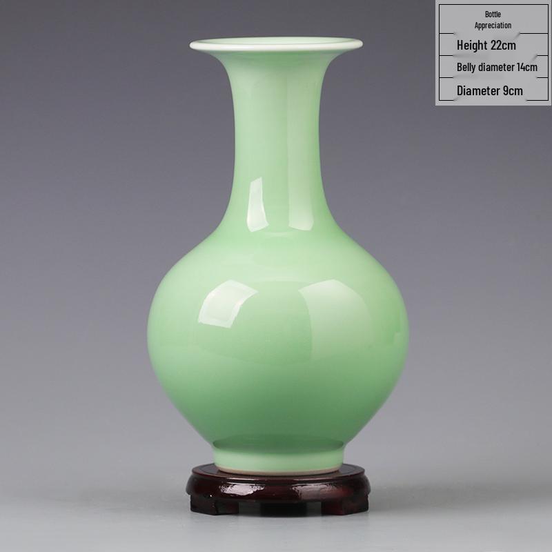 Celadon Antique Vase: New Chinese Style for Living Room Decor
