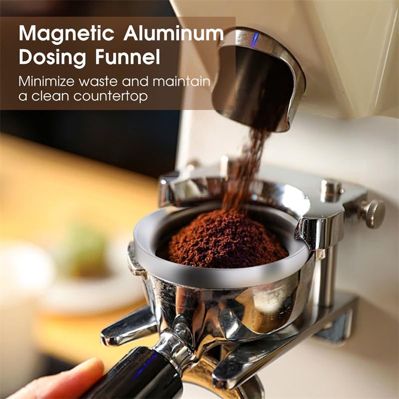 Reoszeank 51mm Espresso Accessory Kit with Spring-Loaded Calibration Tamper, WDT Tool and Dosing Funnel Set for DeLonghi 51mm Espresso Coffee