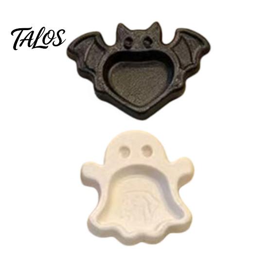 3D Printed Miniature Models Bat Ghost Tray for Dollhouse, Halloween Diorama Props, Scene Construction Tabletop Decor Accessories Blind Box Fairy