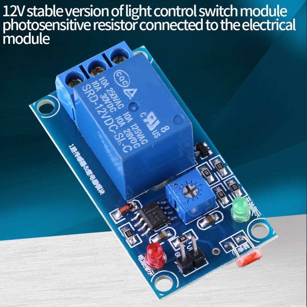 Light Dependent Resistor Light Sensor Switch 12V Relay Control Module LDR Relay  Light Detection