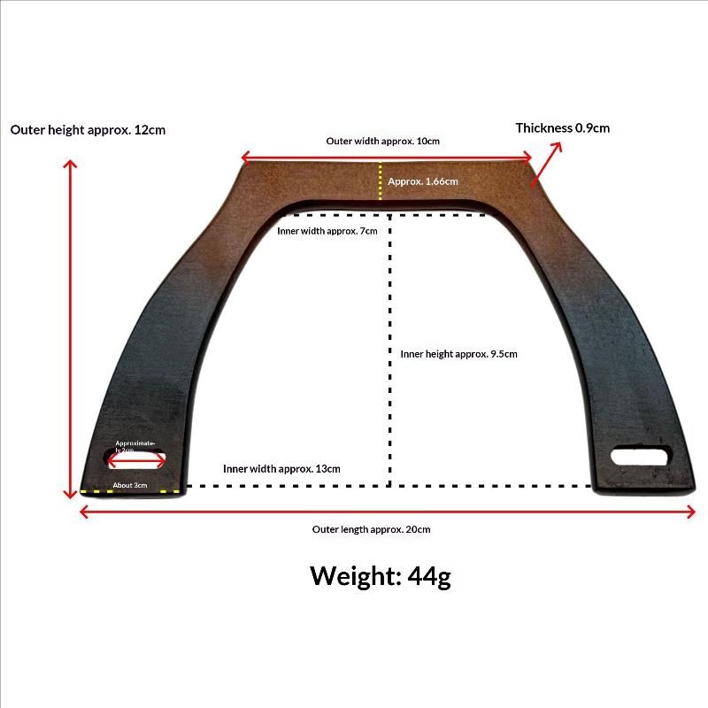 DIY Square Wooden Bag Handle Classic Handbag Purse Straps Replacement for Custom Tote Bag Making Crafts