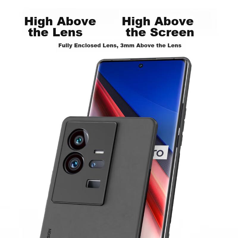 Phone Case for Vivo IQOO 11 Pro, Vivo IQOO 11 Pro Protective Cover, Upgraded Skin-Like Matte Lens Full Protection Silicone Case - Coral Blue