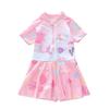 New Sporty Mesh Princess Skirted One-Piece Swimsuit for Girls