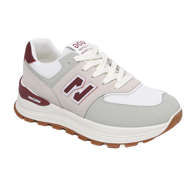 

22 autumn new burgundy niche ins sports and leisure shoes Forrest Gump shoes hongjie 35