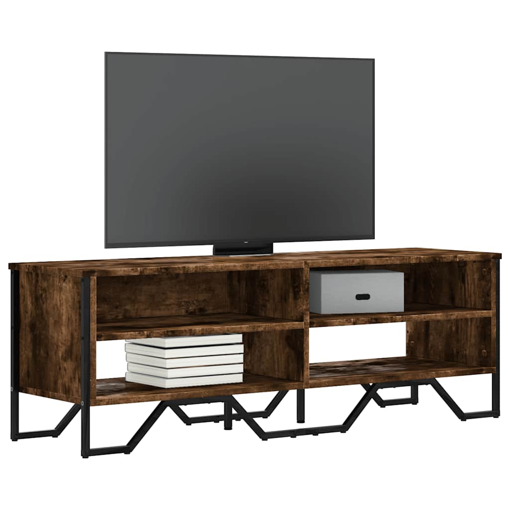 TV Cabinet Smoked Oak 122 x 34 x 41 cm Wood Based Panel