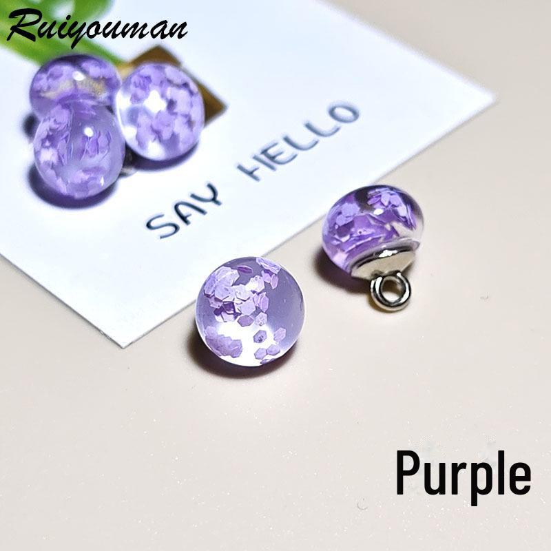 Cheongsam Jade Sequin Transparent Tang Suit Hanfu Decorative Resin Button