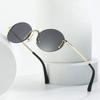 Sunglasses for Women Summer Rimless Vintage Glasses Oval Fashion Shades Women Eyewear UV400 Oculos