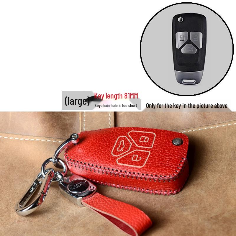 Real Leather Case for Modified Folding Keys: Compatible with Xiongbing Kia, Honda, Toyota, Iron General Remotes