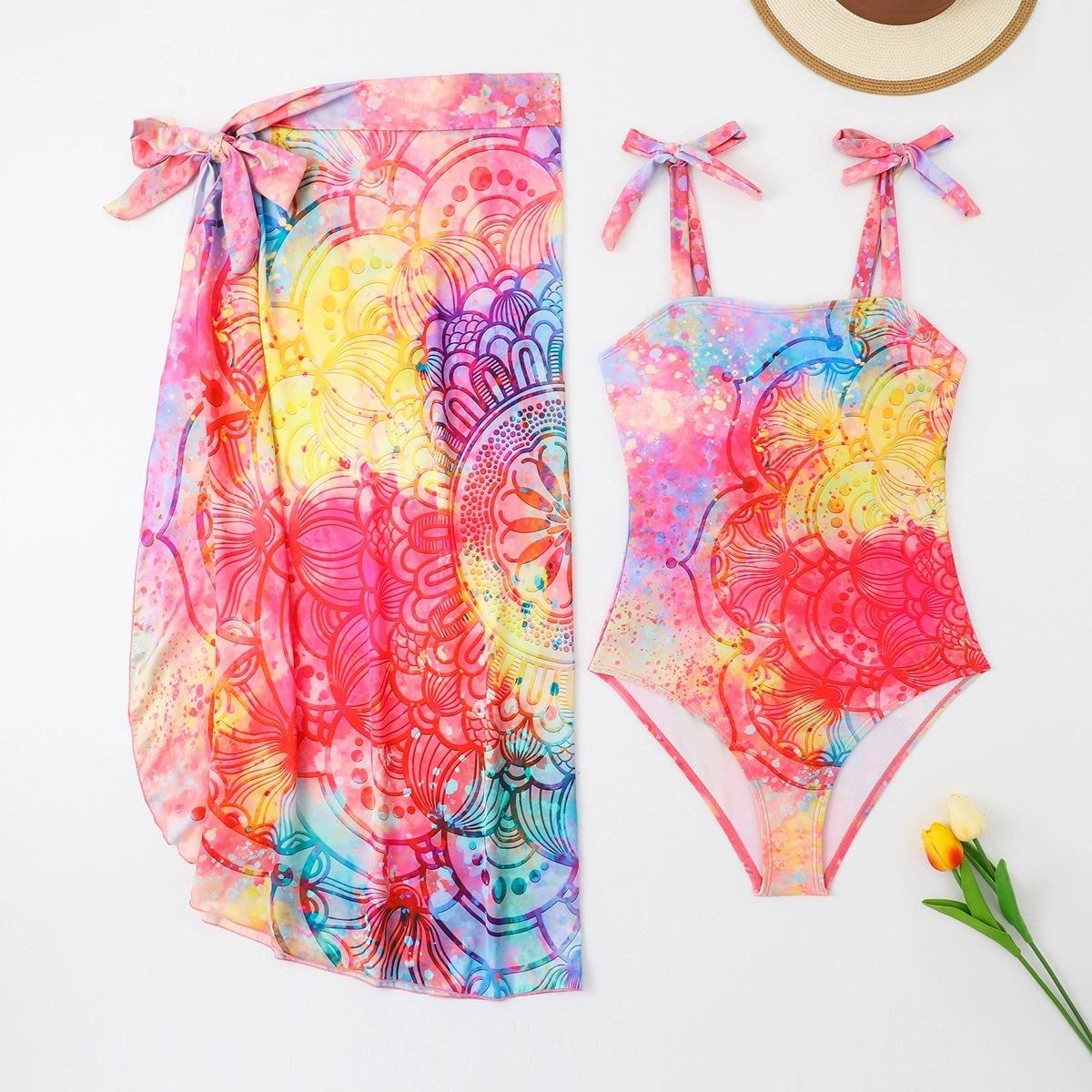 

TS JYL-BK121 Plus Size Floral Tankini, Comfortable Sporty Swimwear For Vacation XL бистр