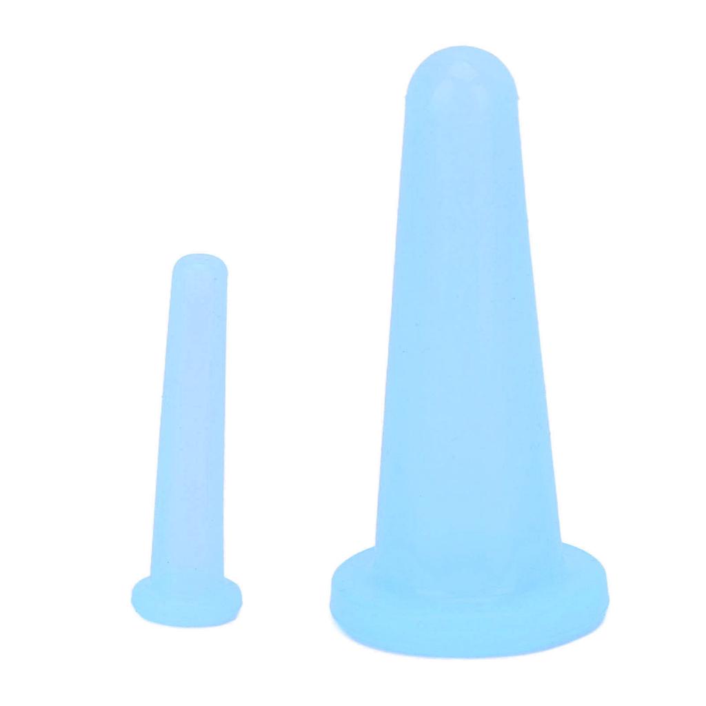 2 PCS Face Cupping Set Mini Silicone Soft Portable Vacuum Suction Massage Cups for Adults Home Use