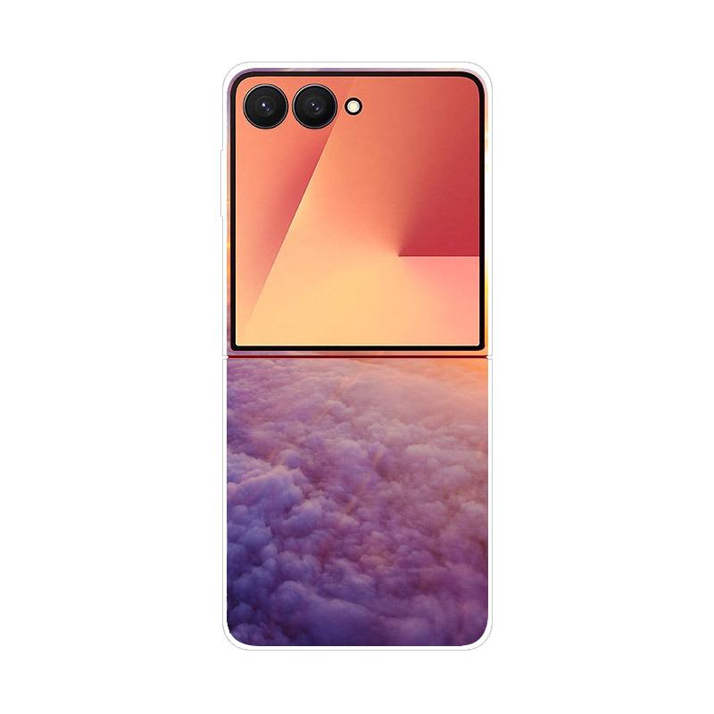 Luxury Transparent Phone Case For Samsung Galaxy Z Flip 7 Cases Hard PC Folding Cover For Galaxy Z Flip7 Shockproof Capa Fundas