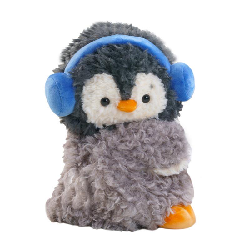 Little Penguin Adorable Plush Crossbody Bag With Open Front Children Pocket