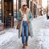 Women's Casual Long Sleeve Hooded Jacket Color Outerwear for Everyday Wear