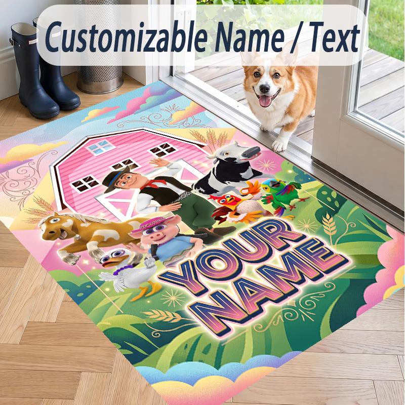 Custom Text La Granja de Zenón Pattern Floor Rug Soft Indoor Carpet Mat Living Room Bedroom
