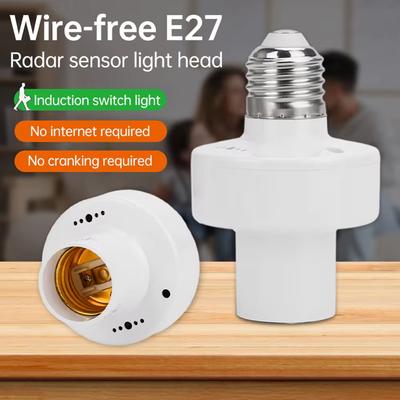 AC85-265V Radar Sensor E27 Buchse Smart Glühbirnen Adapter Lampe Halter Basis Küche Schlafzimmer Licht Schalter