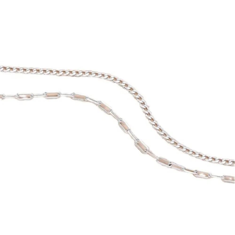 Gold Layered Necklace for Women Cuban Link Paperclip Chain Toggle Clasp Necklace Jewelry